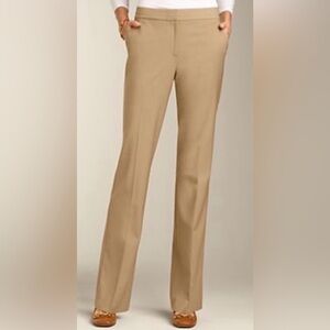 Talbots Women’s Heritage High Rise Bootcut Trouser Pants in Tan Sz 6L